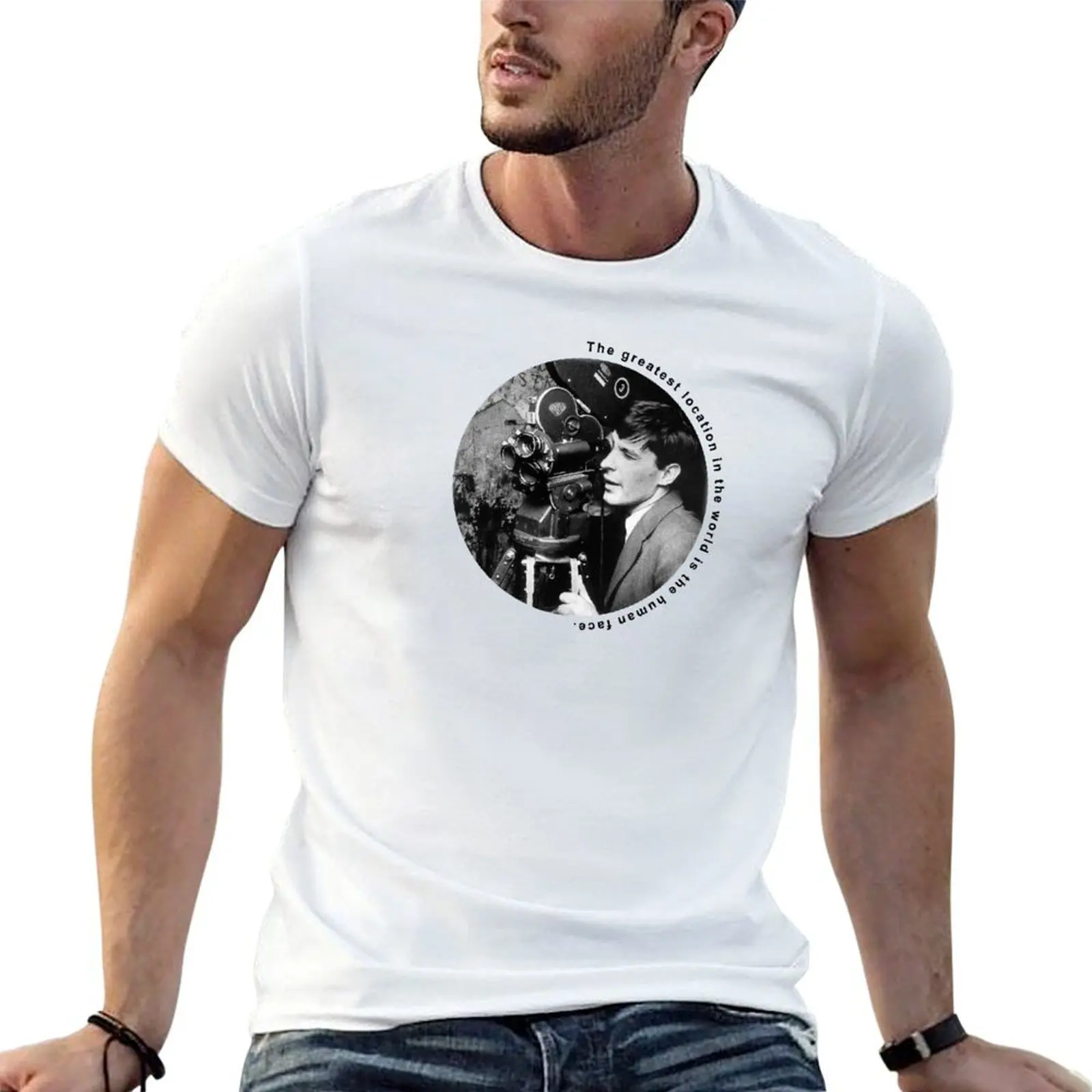 

CASSAVETES QUOTE ROUND T-Shirt man t shirt designer cotton t shirts man 100% T-Shirt