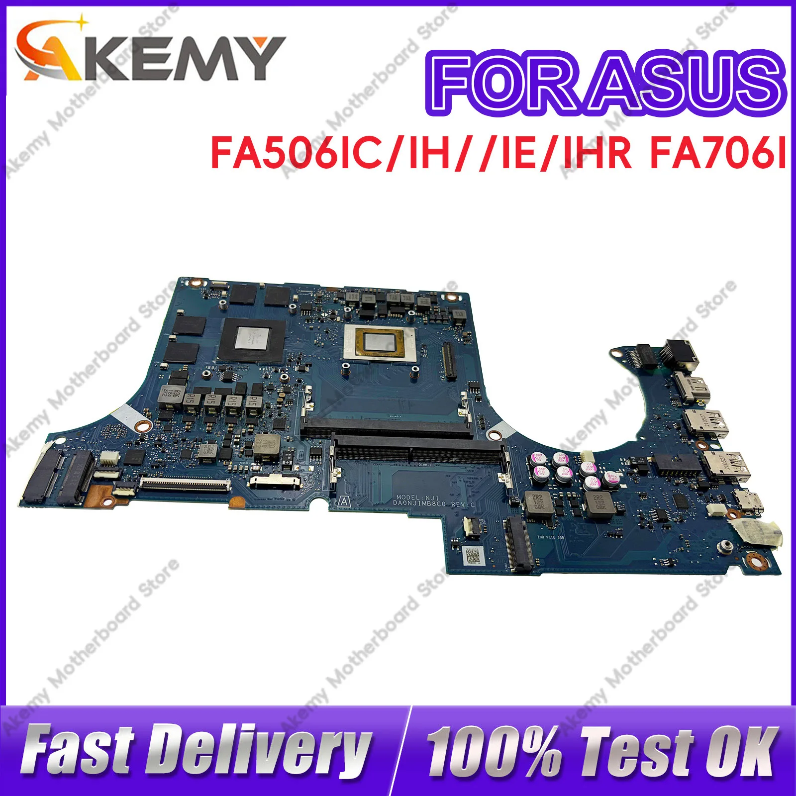 

DA0NJIMB8C0 Laptop Motherboard For ASUS TUF Gaming FA506I FX506II FX506iH FX506IC Notebook Mainboard With R3 R5 R7 CPU tests OK