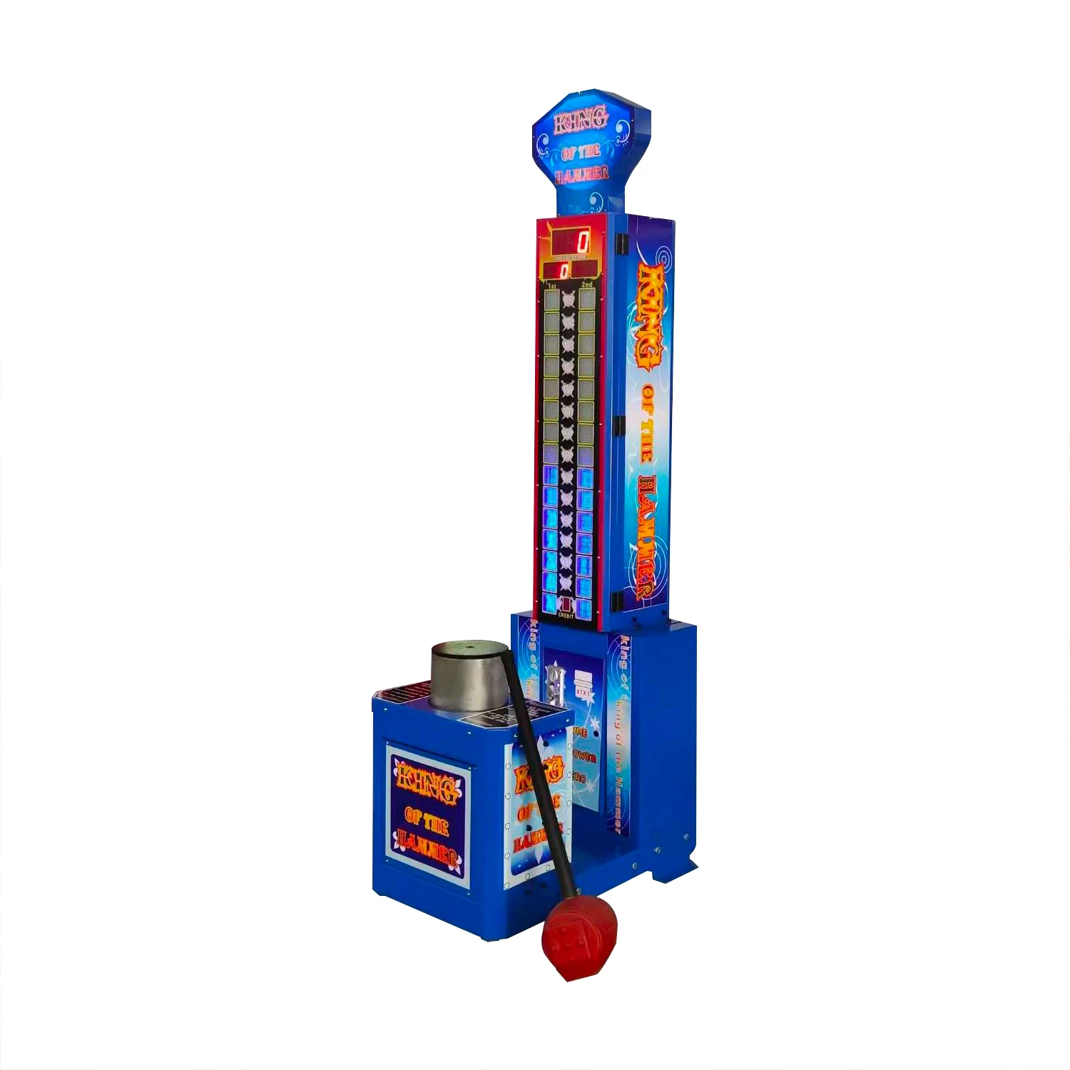 

Indoor Coin/Bill Operated Boxing Hit Hammer Arcade Game Machine 1 Year Warranty English Language Metal for Game Centers 110/220V