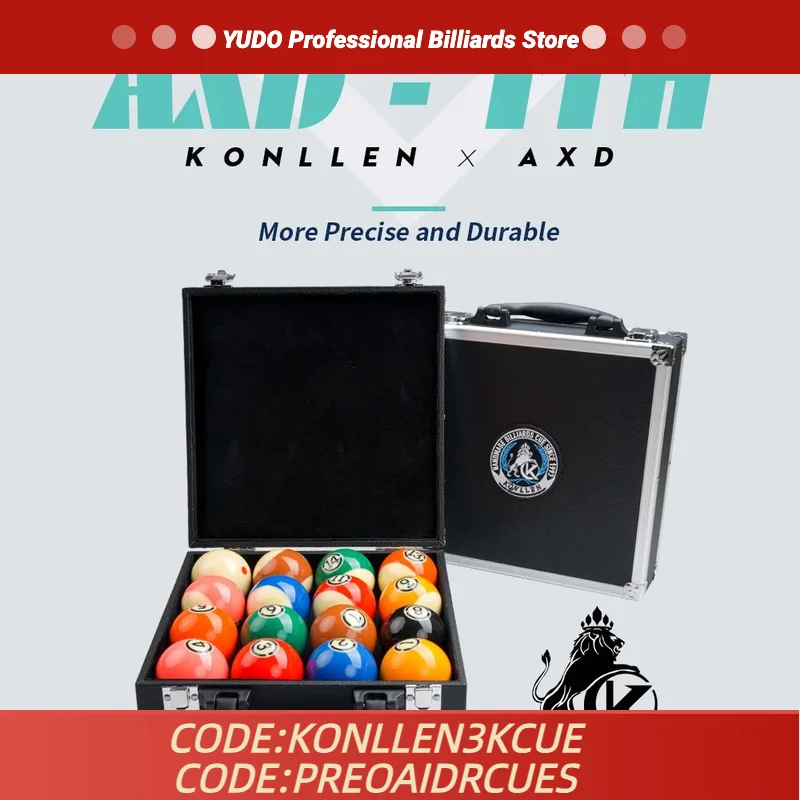 

KONLLEN AXD Balls Set 16pcs Billiard Pool 57.2mm Resin Balls Pool Balls Standard Complete Pool Table Balls Billliards Accessory