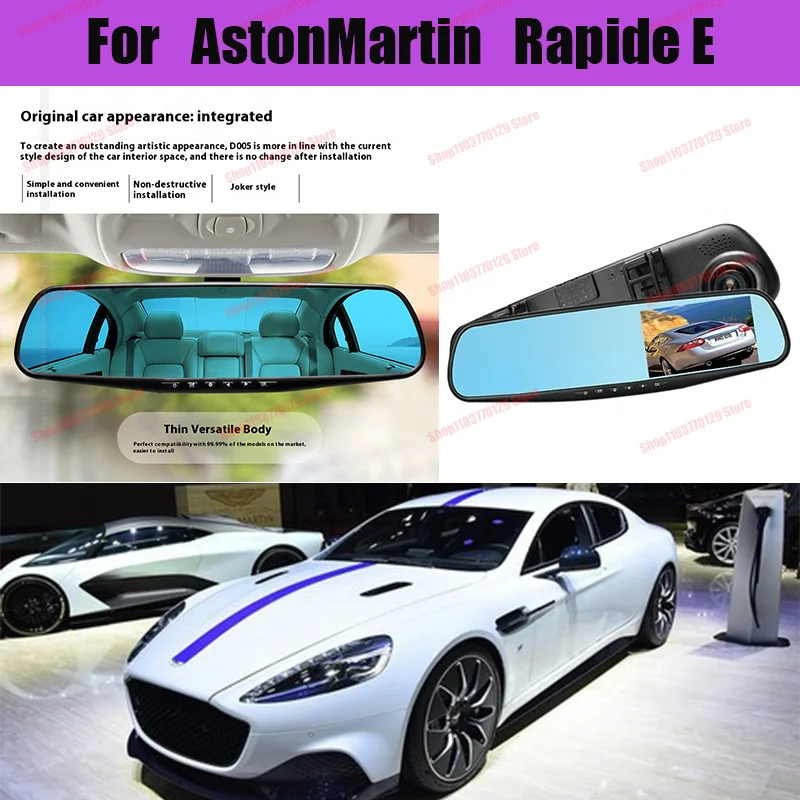 

For AstonMartin Rapide E High definition dual lens driving recorder with front and rear dual recording reverse images Car dvr