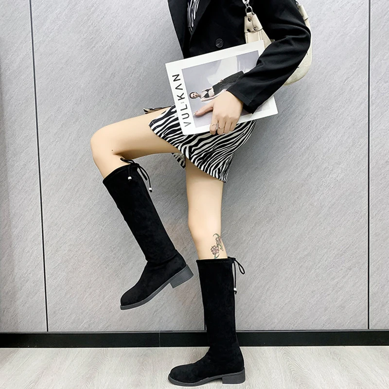 2023 Fashion Boots Women's Fashion Autumn Winter New Platform British Style Boots Short Tube Chelsea Chimney Boots