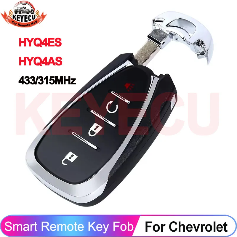 HYQ4ES HYQ4AS For Chevrolet Trailblazer Blazer 2021 2022 2023 Trax 2024 Smart Remote Key 433/315MHz ID46 Chip 13535665 13530712