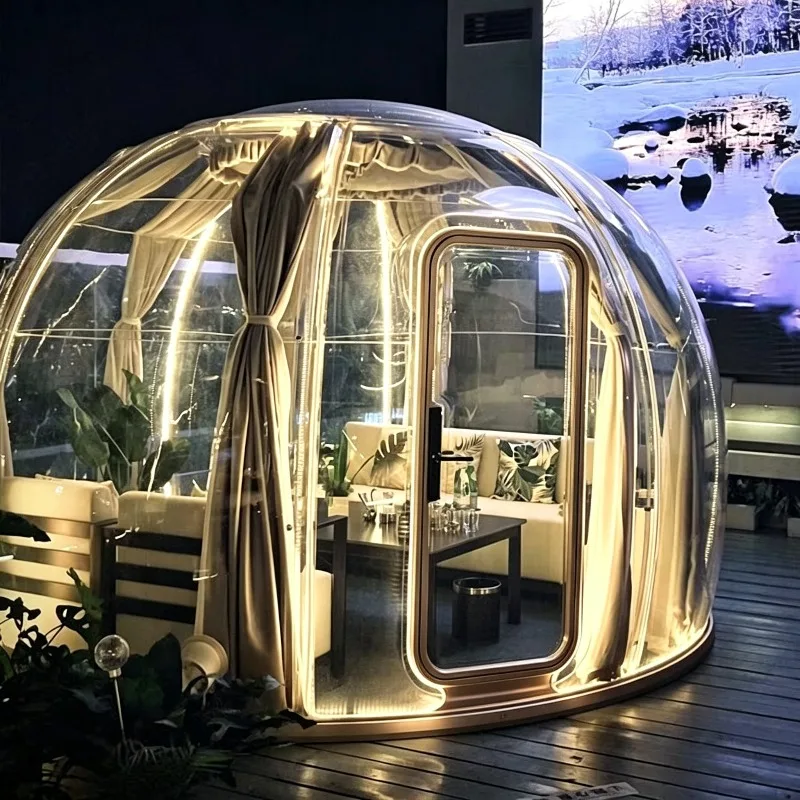 6m Geodesic Dome House 2 People Igloo Spherical Tent Glamping Tent Luxury Hotel for Sale Bubble Room Starry Sky Room