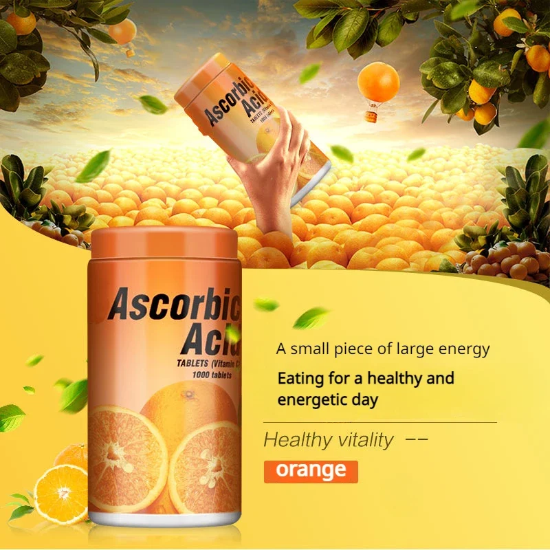 1 bottle of 1000 vitamin C chewable tablets to enhance immunity prevent bad blood improve skin metabolism health food