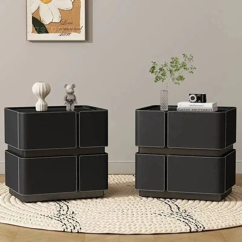 العصرية الحديثة مجموعة طاولة ليلية 2 من الشمال بسيط تخزين طاولة السرير الفاخرة الإيطالية كوموديني كاميرا Letto أثاث غرفة نوم #6