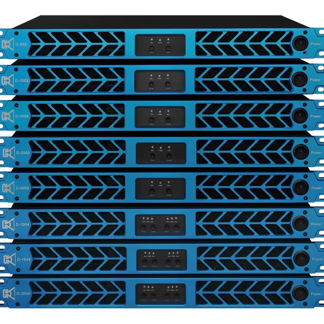 

Impressive Digital Stage D-4302 Professional Audio Class D 4300w/8 Ohm 7300w/4ohm 12400w/2ohm 2 Channels Power Amplifier