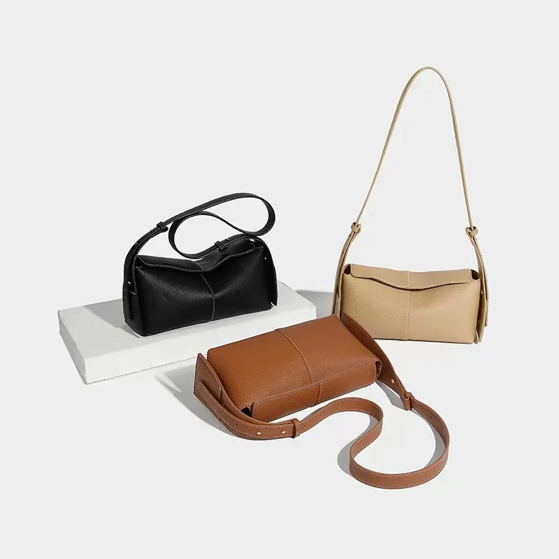 2024New Niche Designer Luxury Retro Pillow Bag Maillard Style Exquisite Versatile Shoulder Bag High-end Casual Simple Eaves Bag