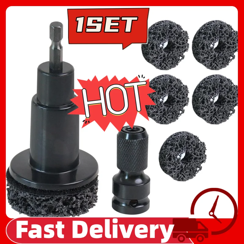 Auto Wheel Hub Brush Car Wheel Hub Grinder Rust Grinding Removal Tool Brake Grinding Cleaner Kit Rust Remover Polishing Tool