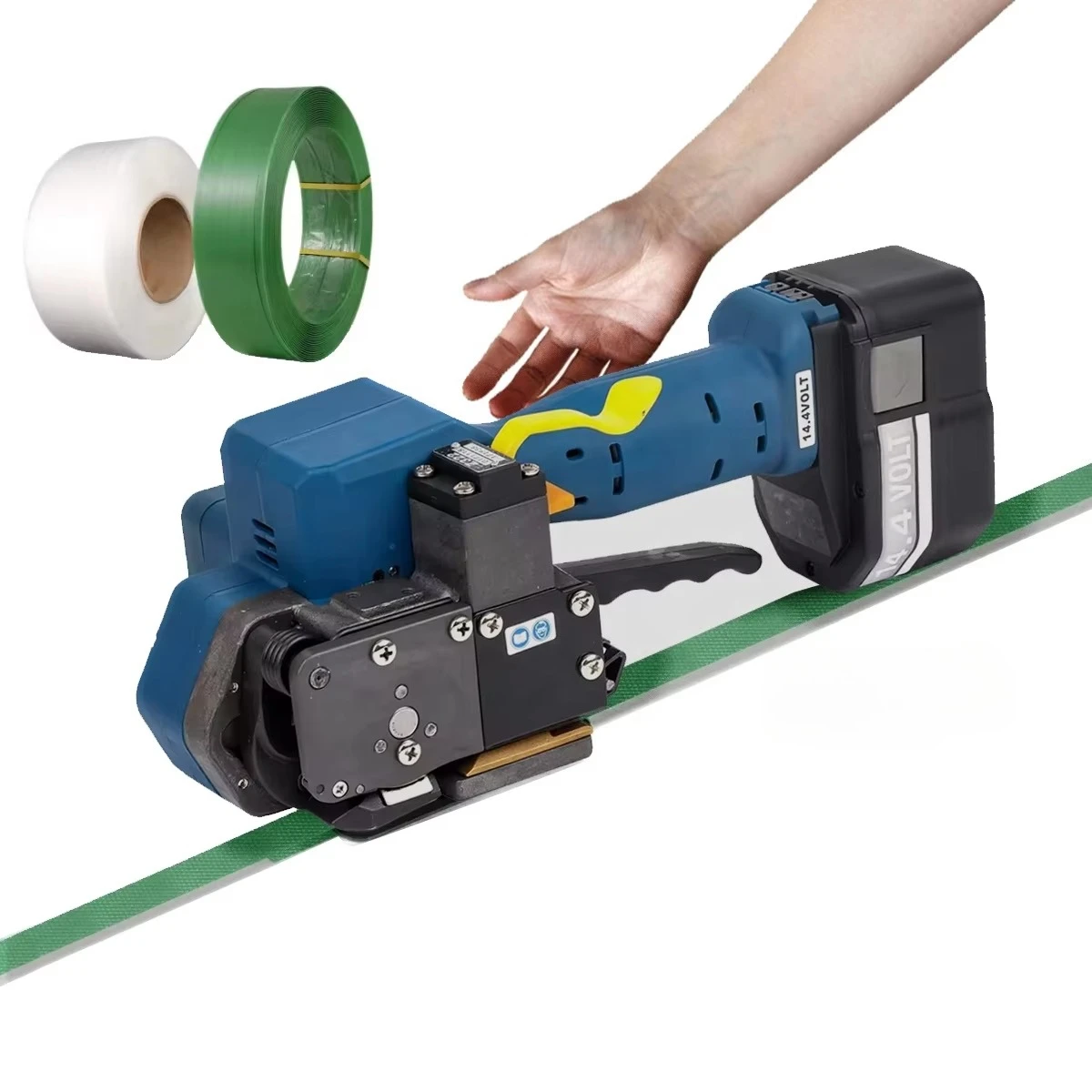 Promoção ferramentas elétricas palete cintar selo que faz a máquina pp pet cintar alimentado por bateria máquina de cintar hot melt