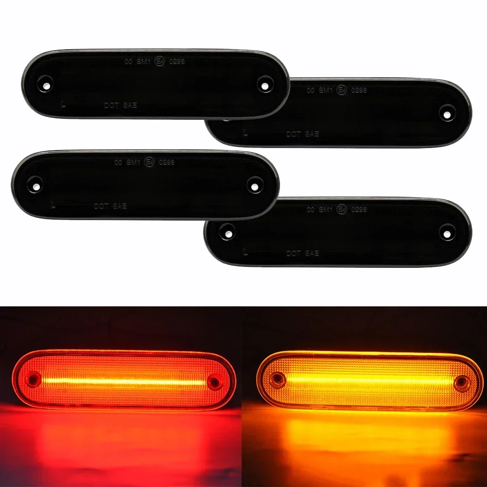 LED Side Marker Light Smoked Lens Front Rear Turn Signal Lights Brake Lamp for MAZDA MX-5 MX5 MIATA 1990-2005