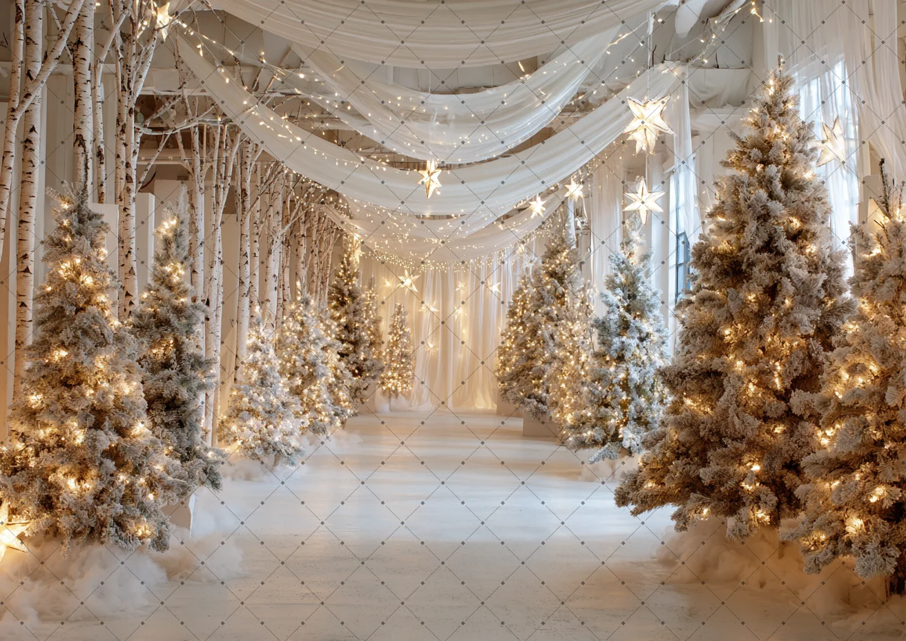White Draped Ceiling Snow Chri - Photography Lighting White Background recension och pris