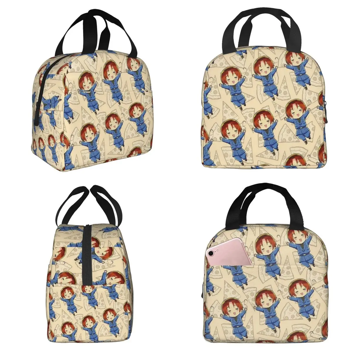 Hetalia Group World Stars Isolierte Lunchtasche für Damen, Büro-Kühltasche, Thermo-Lebensmittelbox, tragbare Lunchboxen, Behälter