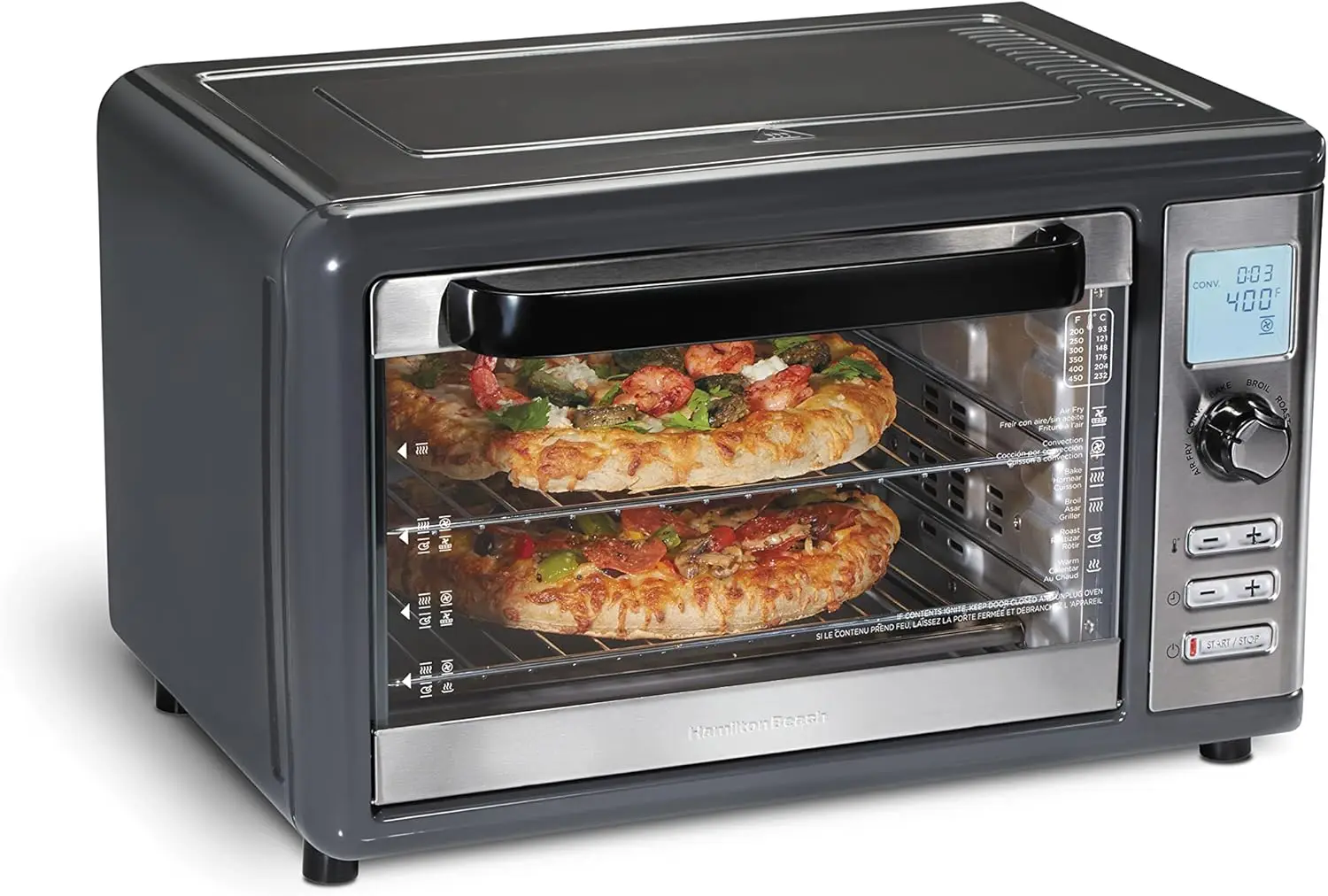Countertop Digital Air Fryer Oven with Crisp Technology, 6-in-1, 150-450°F, 1800W, XL Capacity Fits Two 12