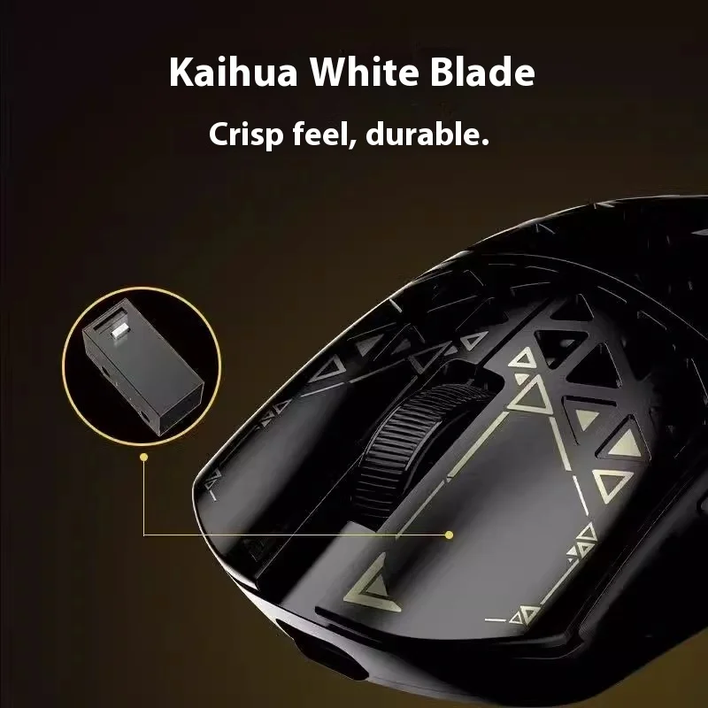 IPI Ipi تعويم ألياف الكربون خفيفة الوزن مجوفة Esports الألعاب ماوس يد صغيرة 3395 وحدة تحكم بلوتوث لاسلكية