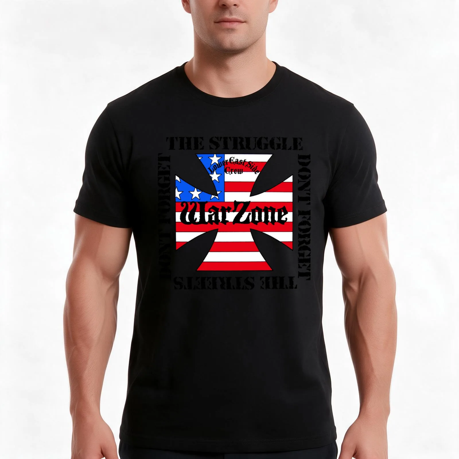 Warzone - Dont Forget the Struggle - Dont Forget the Streets - NYHC Premium T-Shirt Summer Casual Cotton Tee Unisex Men Women