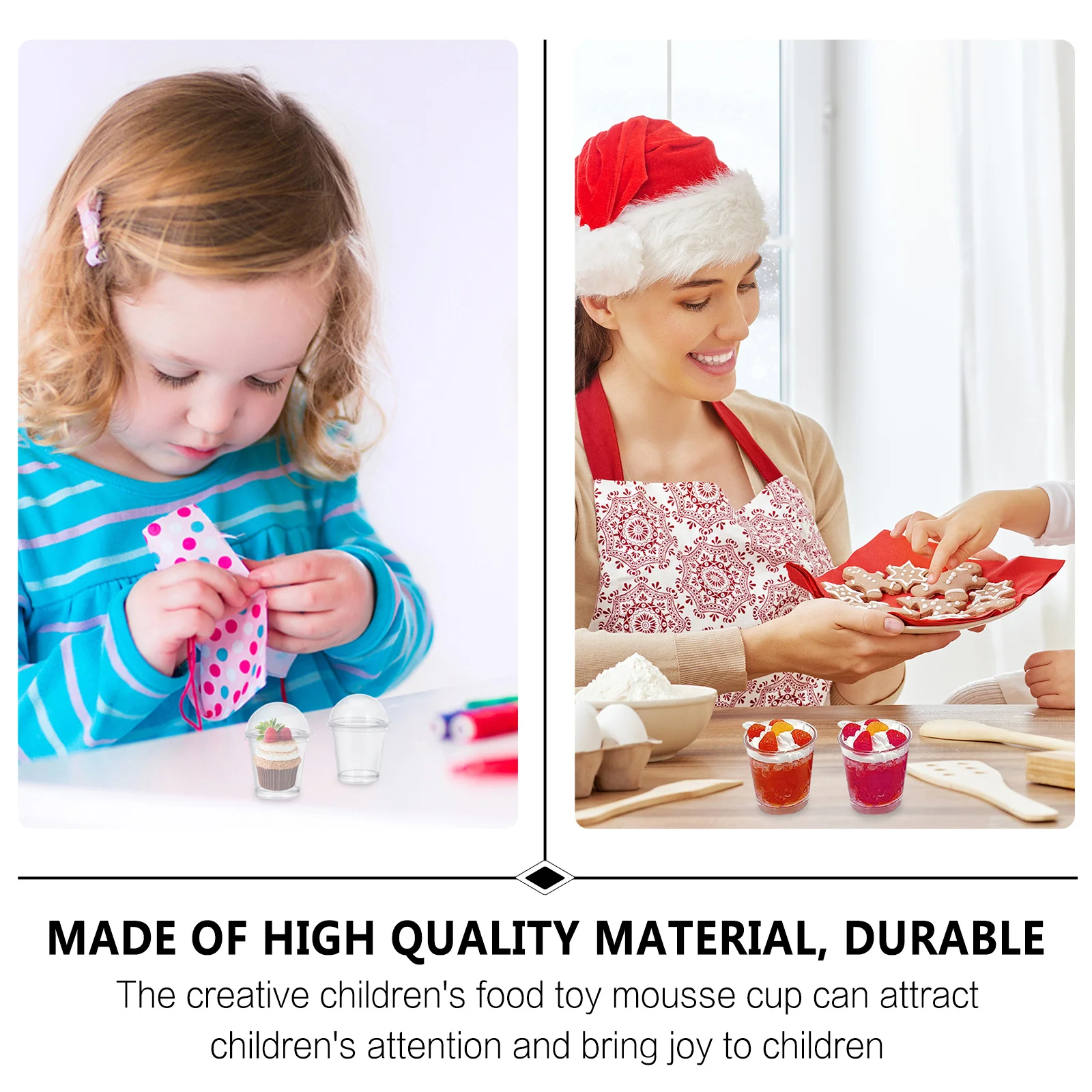 

20Pcs Creative Mini House Layout Mousse Cup Kids Food Accessory Simulated Ice Cream Drink Cup Kitchen Decor Mini House Props