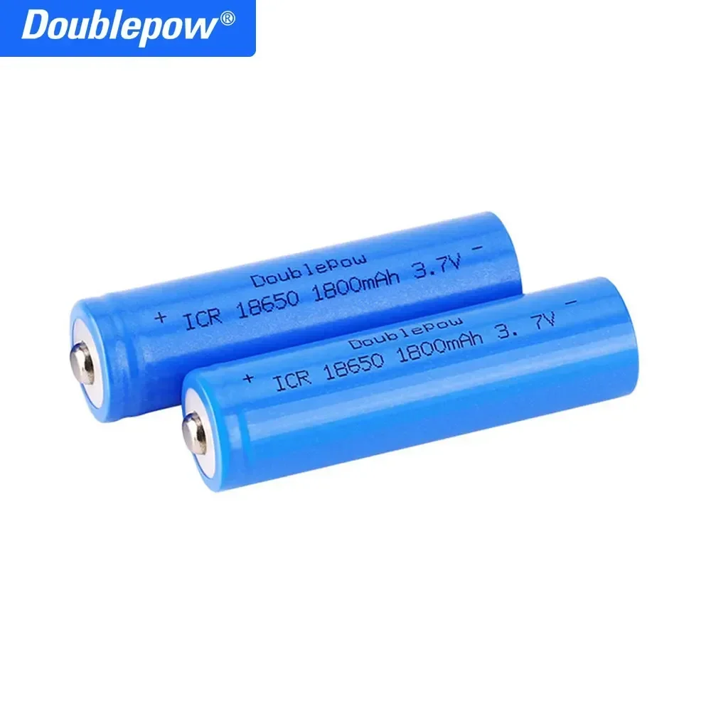 Rechargeable 18650 Li-po Lithium Battery 3.7V Pointed Top Cell 2pcs Set High Capacity 1200/1500/1800/2000/2200/2600/3400mAh