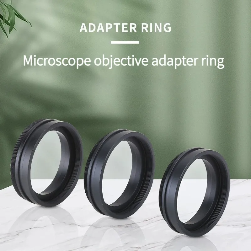 Anneau adaptateur métallique de 48 mm pour objectif de microscope stéréoscopique