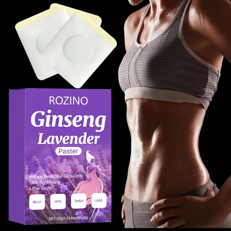 ROZINO Lavender and Ginseng Abdominal Firming Patch features a soft, skin-friendly adhesive that fits snugly against the skin of the waist and abdomen, and is enriched with lavender and ginseng nourishing ingredients. The ample essence continuously moisturizes the surface of the abdominal skin, soothing dryness and roughness. The patch adheres firmly and is not prone to shifting. It is easy to use and meets the daily basic care needs of the waist and abdominal skin.
