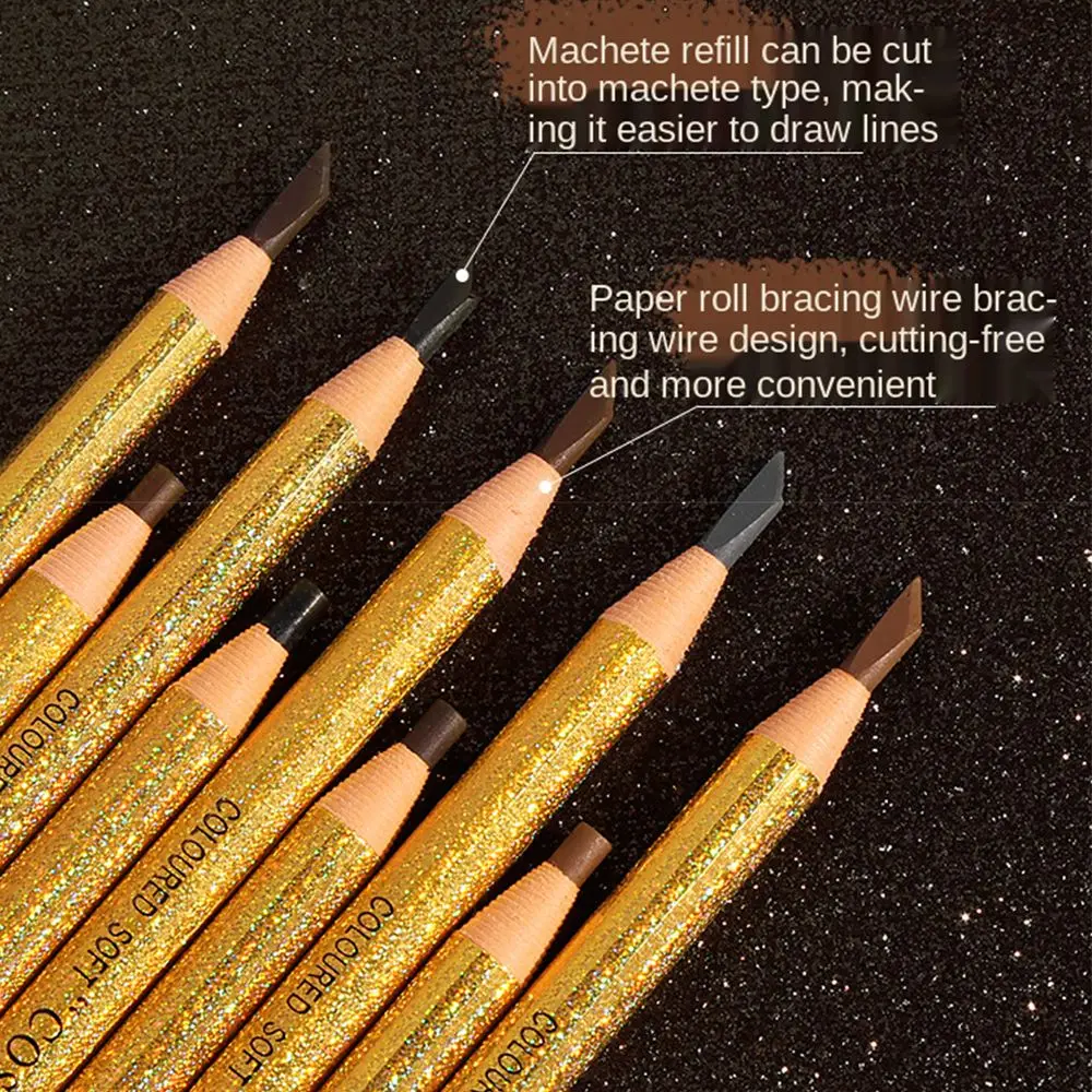 Non-Smudge Waterproof Laser Makeup Artist Extra-fine Head Cosmetic Tools Eyes Makeup Eyebrow Enhancers Draw Line Eyebrow Pencil