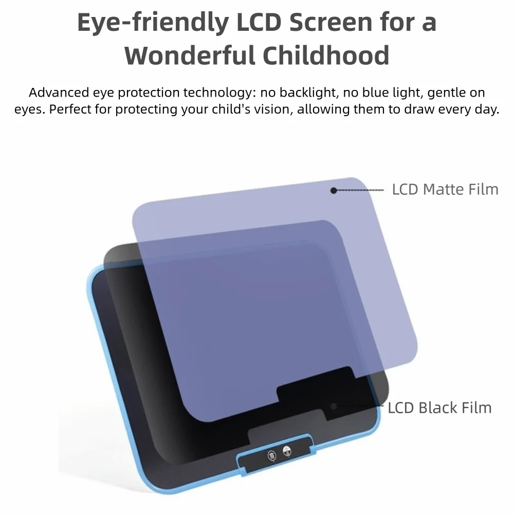 12/16 بوصة مع فرشاة الرسم LCD تابلت للكتابة كابل شحن قابل للمسح لوحة رسم للأطفال تعلم قابلة لإعادة الاستخدام #6