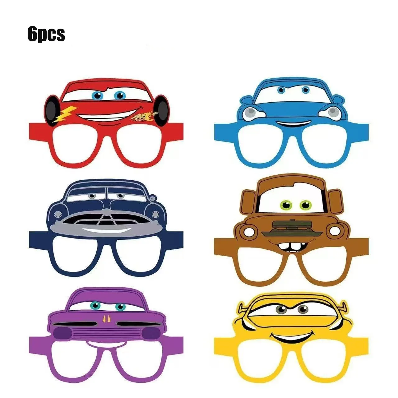 

New McQueen DIY Glasses Children's Birthday Party Facial Decoration Children's Toys Children's Day Birthday Decoration