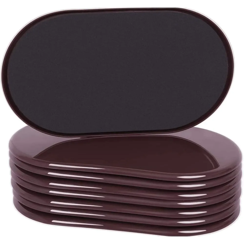 

8 Pack Large Furniture Movers Sliders for Carpet, 9 1/2 x 5 3/4 Reusable Oval Furniture Moving Pads for Heavy Bed Sofa