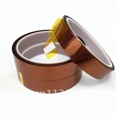 Professional 30M Heat Resistant High Temperature High Insulation Electronics Industry Welding Polyimide Kapton Tape 11 Sizes 1PC