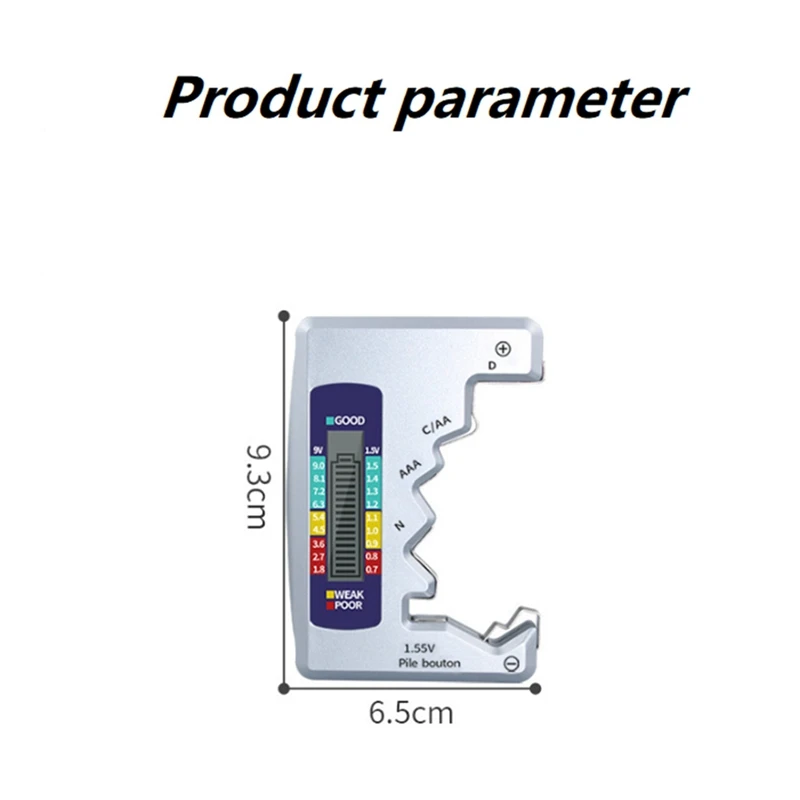 The Universal Digital Battery Tester Is Suitable For CCD, NAA, AAA9V (6F22) 1.5V Button Cell Measuring Instrument Durable