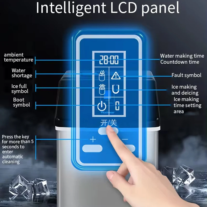 الجملة ضاغط محمول صغير التبريد كونترتوب صانع مكعبات الثلج #6