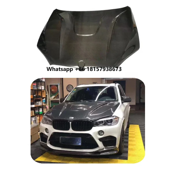 

2015-2019 Haman Style Carbon Fiber Material Auto Car Bonnet Engine Hood for X5 X6 F15 F16 Hood