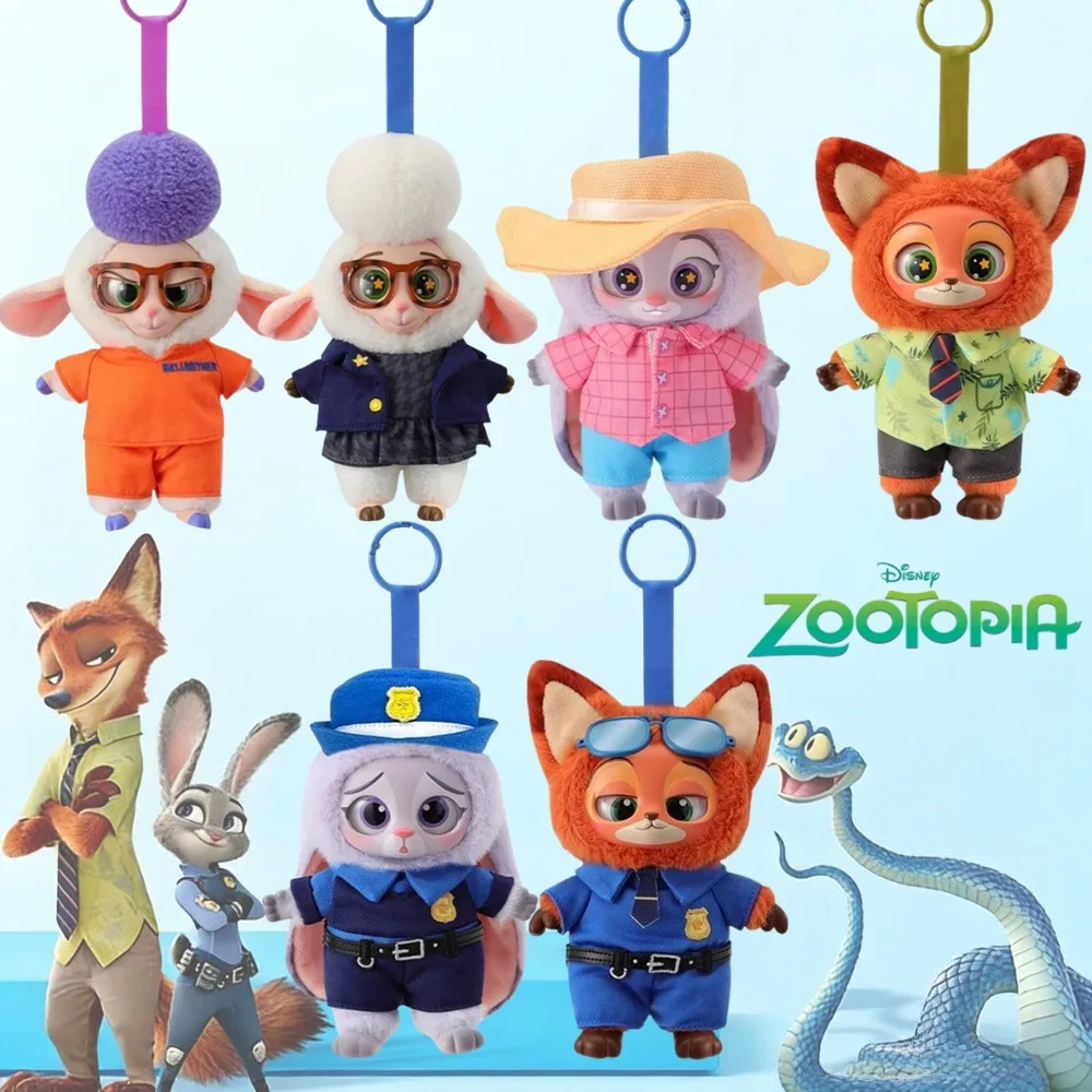 

Горячая Виниловая кукла Disney Zootopia Blind Box Nick Judy, модная игрушка-сюрприз, милый рюкзак, подвеска, детский подарок на день рождения, сюрприз