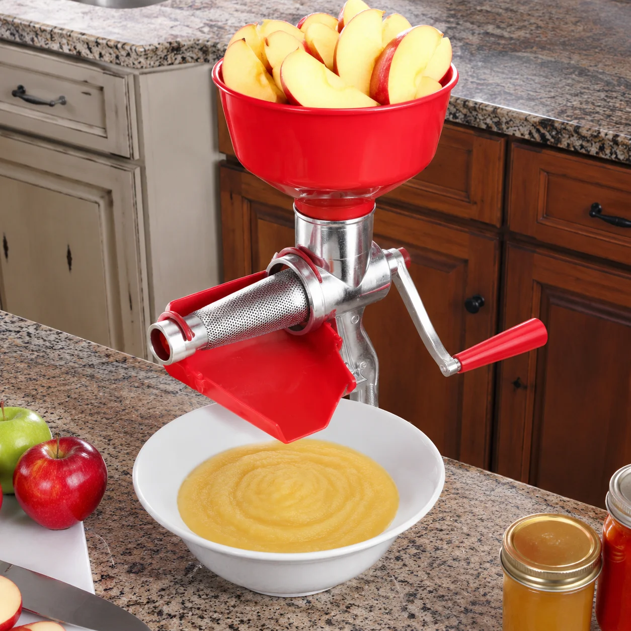 Aluminum Alloy Manual Tomato Juicer Multi-Functional Hand Crank Fruits Vegetables Squeezer for Ginger Paste Pasta Sauce Making