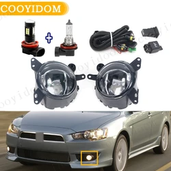 Front Bumper Driving Fog Light Lamp headlights fog light For Mitsubishi Lancer 2008 2009-2014 wire harness foglights