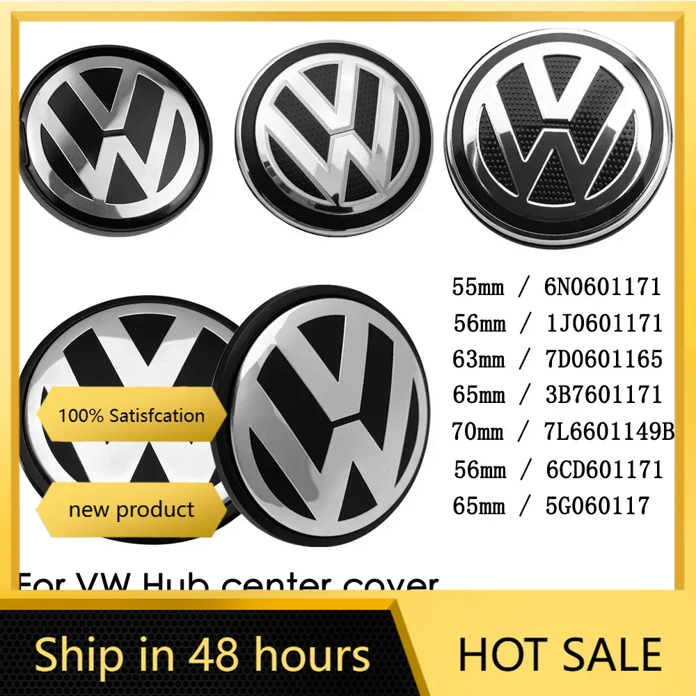4Pcs 55mm 56mm 65mm 66mm  Car Wheel Hub Cover Rim Center Cap For VW Polo GOLF Sagitar Jetta Bora Lavida Tiguan Passat Santana