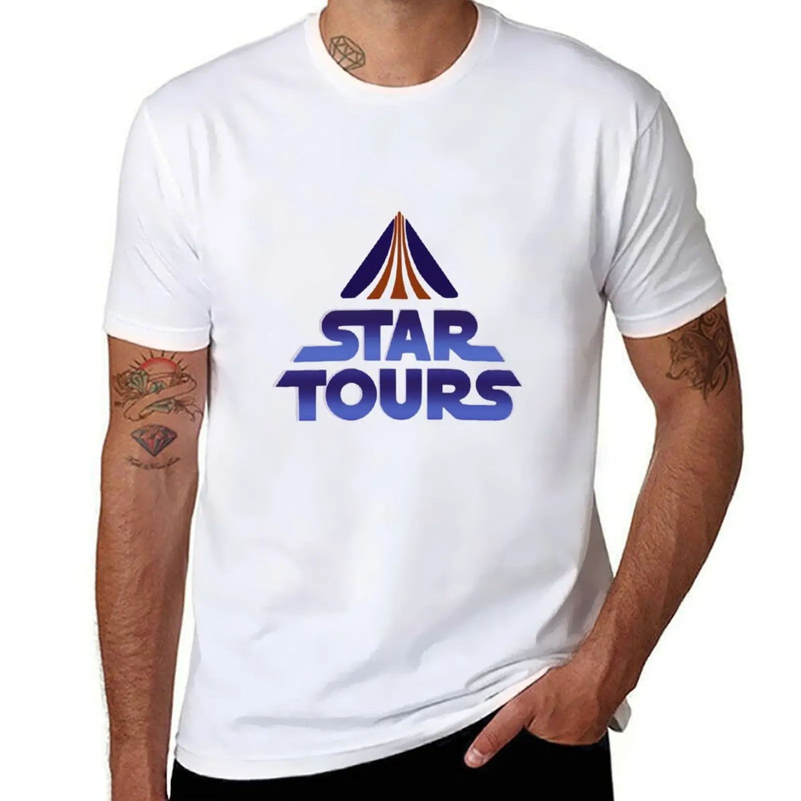 

STAR TOURS Monitor/screen logo T-Shirt t shirt man cotton printed t shirts for man T-Shirt