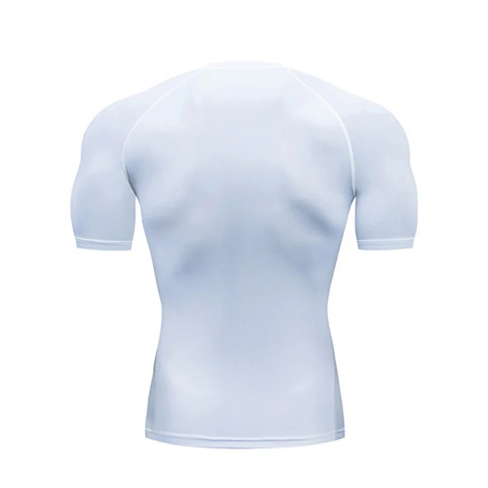 Männer Bodybuilding Sport Engen T-shirt Sommer Kompression Oansatz T-shirt Gym Fitness Quick Dry Lauf T-shirt Männliche Workout Tops – Detail 9