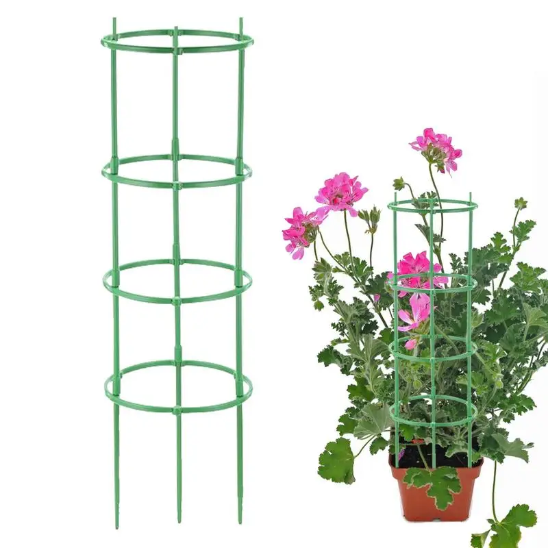 

Cucumber Cages For Pots Multipurpose Ergonomic Tomato Cage User-Friendly Green Plant Cages Portable Gardening Supplies For