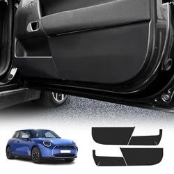 AIRSPEED Anti-Kick Mat for BMW Mini Electric Cooper J01 E SE 2024 2025 Suede Leather Door Sticker Soil-Proof Children's Kick Pad