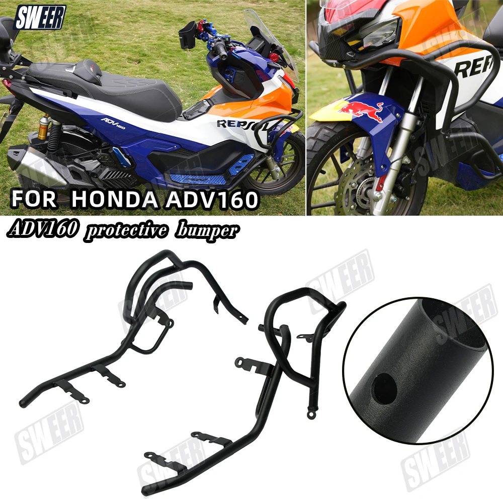 

Motorcycle Metal Anti-Crash Bar Compatible With Honda ADV160 2021-2024 Frame Bumper Protective Bars Modified Accessories