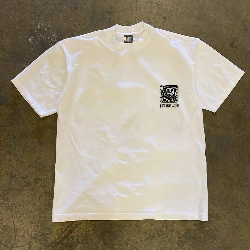 Pure Cotton 260g Heavyweight Short Sleeve T-Shirt Loose Fit Unisex American Retro Style Versatile Clothing Accessory