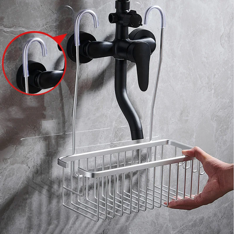 

Convenient Toilet Shower Rack with No Drilling Installation Bathroom Storage Basket for Shower Room and Bath Products