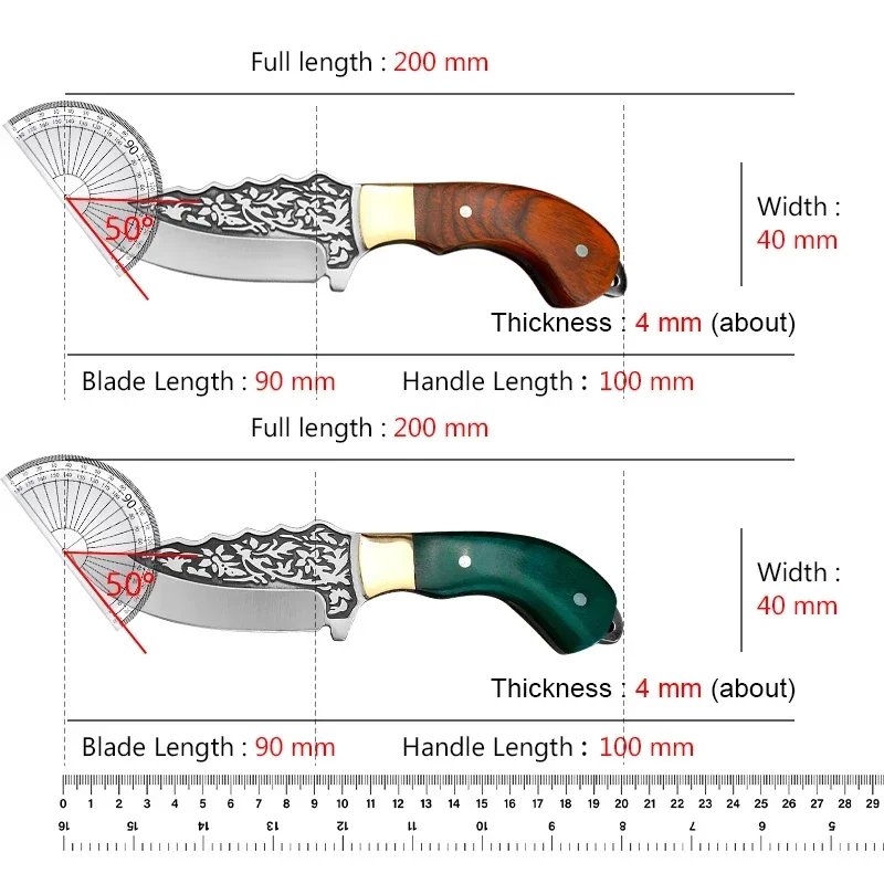 Kitchen Knives Slicing Meat Fruit Vegetables Boning Knife Chef Cleaver Butcher Knife Wooden Handle Hand Forged Blade Chef Knife