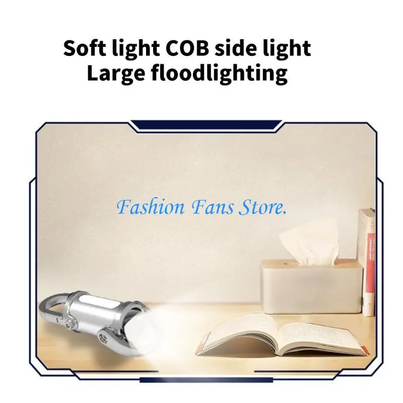 Inspection Light Keychain Flashlight Keyring Pendant for Camping and Repairs Multifunctional Chain Accessories