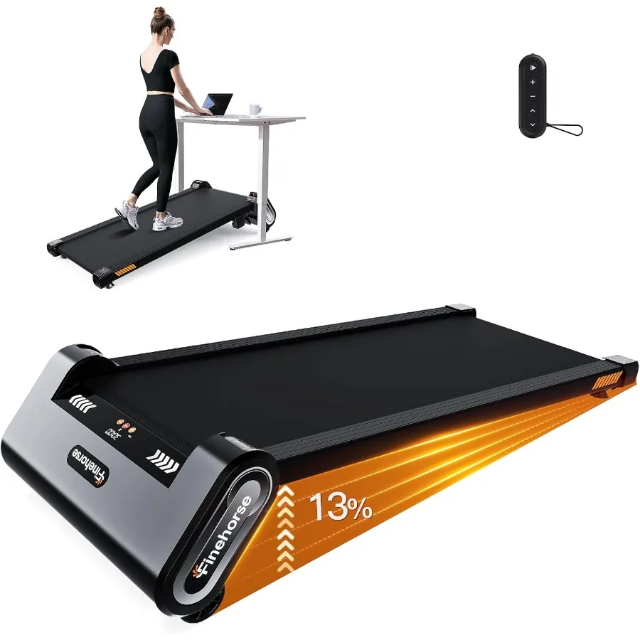 

6 in 1 Under Desk Treadmill with Auto Incline for Home Office Use 6Level Adjustable Incline Portable Walking Pad Treadmill with