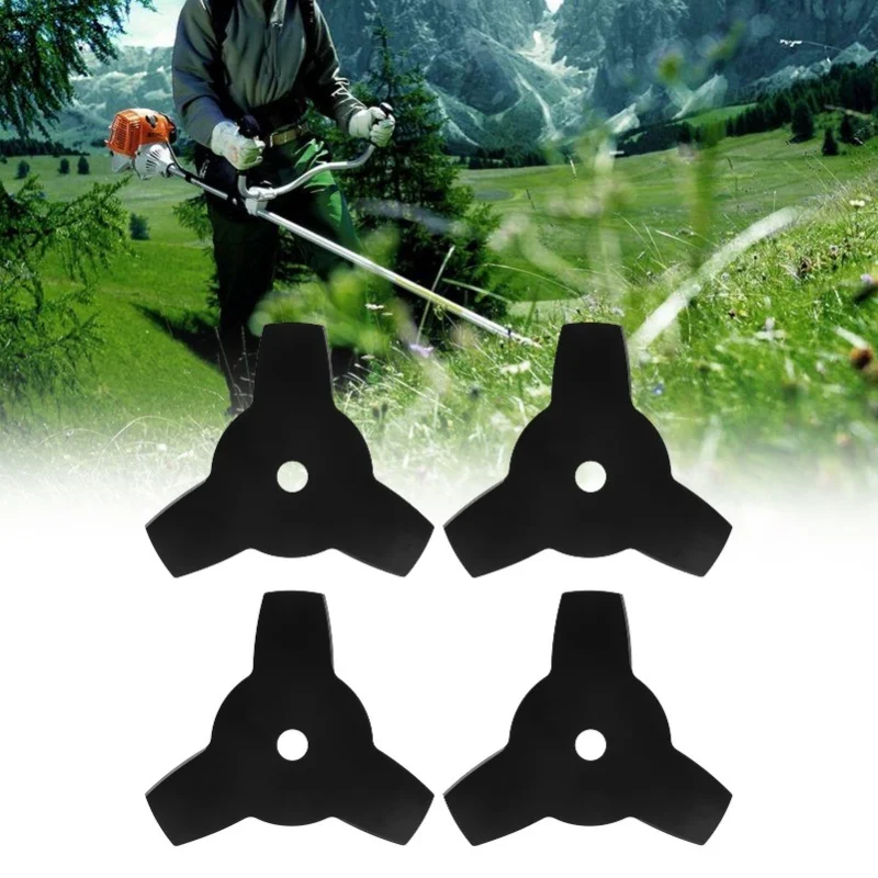 

4pcs 10inch 3T Trimmer Blade Garden Yard Brush Cutter Tool For Lawn Mower
