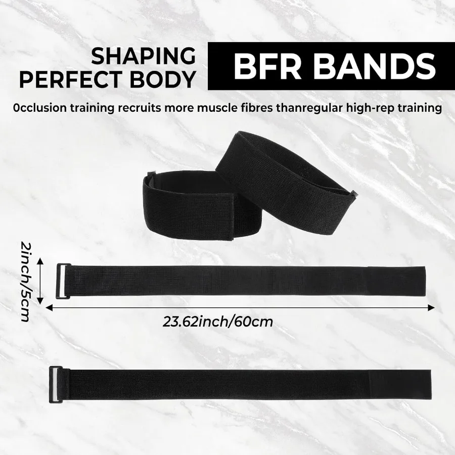 2 Pcs Occlusion Bands Glutes Hip Building Blood Flow Restriction Bands BFR Bundle Booty Bands Best Fabric Resistance Bands for