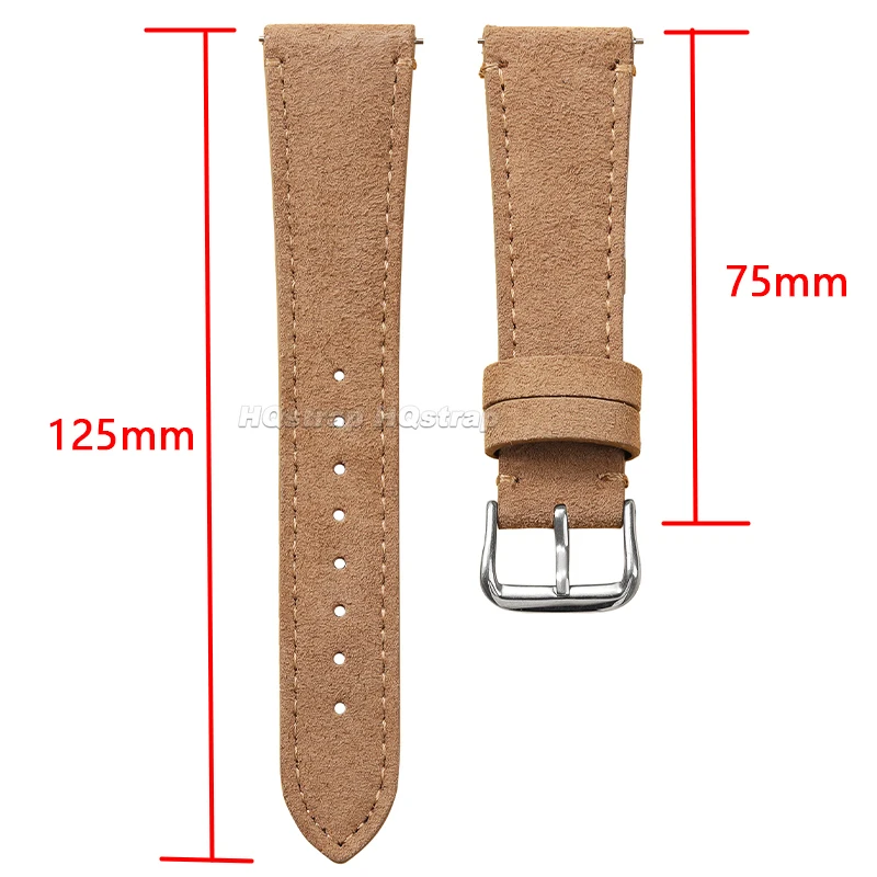 Suede Leather Strap 20mm 22mm Vintage Soft Watch Band Quick Release Wristband for Seiko for Omega Bracelet Replacement Belt