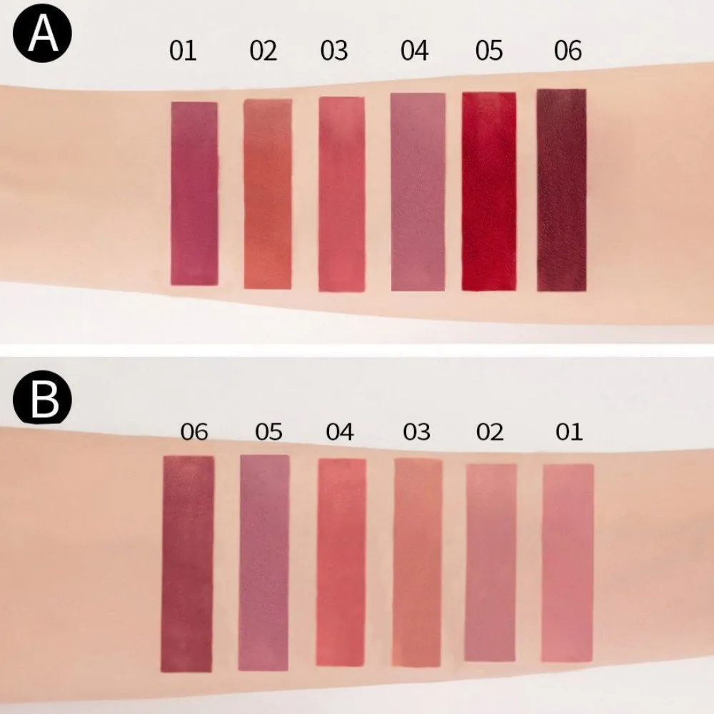 Juego de brillo de labios mate de varios colores, venta al por mayor, lápiz labial líquido, maquillaje de Color de labios, Batom de larga duración, brillo de labios desnudo Sexy rojo rosa Lo